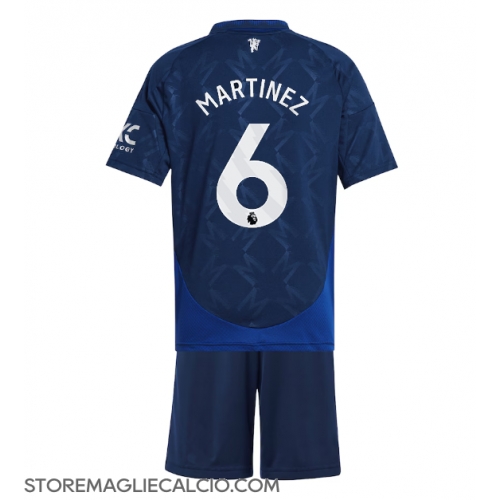 Manchester United Lisandro Martinez #6 Maglia Gara Trasferta Repliche 2024-25 Bambino Maniche Corte Manchester United Lisandro Martinez #6 Maglia Gara Trasferta Repliche 2024-25 Bambino Maniche Corte